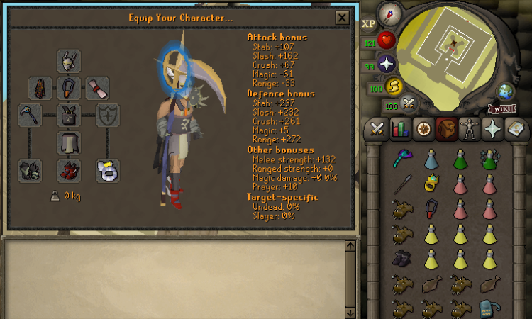 Impact high-level Bandos and Scythe Theatre of Blood equipment and inventory example.